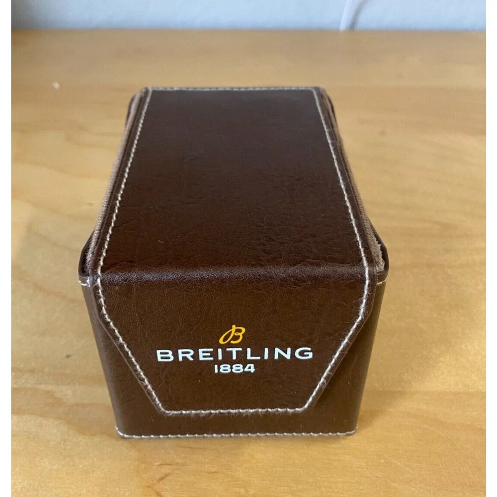 Breitling Watch Eco Friendly Leather Collapsible Brown Box, Pouch, Card holder